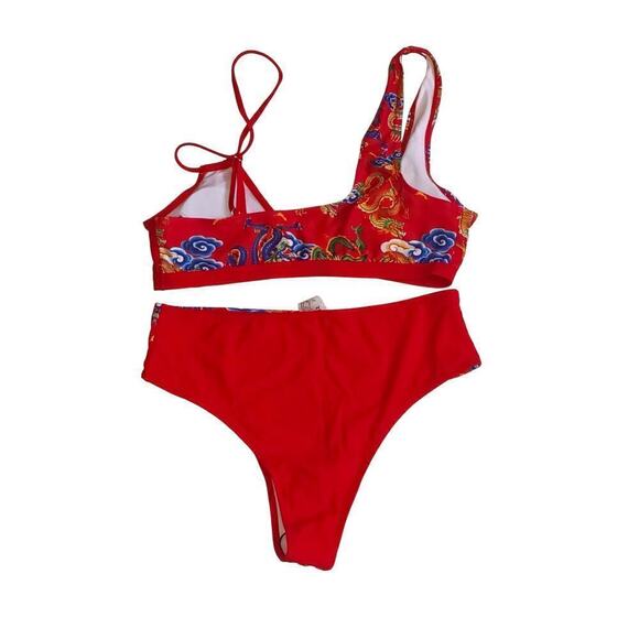 SHEIN Dragon Bikini Red Women's XL - Picture 2 of 4